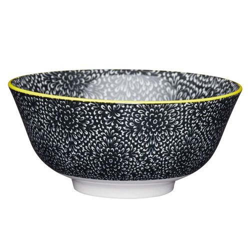 Mikasa 15.5cm Does It All Bowl Black Floral